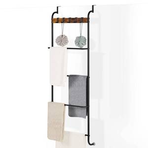 lot 1694 image: NOVIMANGO Over The Door Towel Rack Door Rack Hanger Organizer Bathroom Door Rack for Towels Over The Door Hooks with Shelves Behind Door Towel Holder for Livingroom, Back of Door 4 Tier Towel Bar