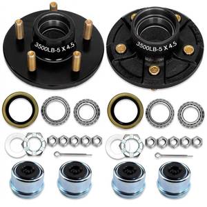 lot 1719 image: Saree 2 Sets 3500Lbs Trailer Hub Kit 5 Bolt 4.5,5 Lug Trailer Hub Fit 1-116 to 1-38 Trailer Tapered Spindle,Boat Trailer Hubs 5 Lug,Trailer Wheel Hub Kit(Only for Tapered Spindle)