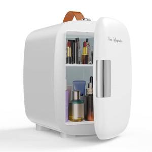 lot 1724 image: NEWBULIG Mini Fridge for Bedroom Office & Car Portable 4L4.23QT Mini Refrigerator for Skincare with Handle Ultra-Quiet Energy-Saving Compact Cooler for Drinks Food 12V ACDC