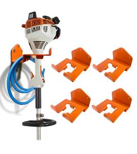 lot 1741 image: OSROENE Weedeater Hanger, 4 Pack Weed Eater Hanger for Wall, Heavy Duty Weed Wacker Hooks for Garage, Garage Organization Storage Shed Organizer Mounted Trimmer Rack