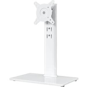lot 1744 image: Hemudu Single LCD Computer Monitor Free-Standing Desk Stand Riser for 13 inch to 32 inch Screen with Swivel, Height Adjustable, Rotation, Holds One (1) Screen up to 77Lbs(HT05W-001) White