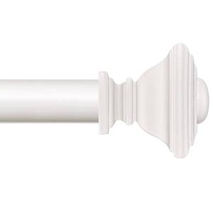 lot 1752 image: BRIOFOX White Curtain Rods for Windows 48 to 84 Inch Adjustable Length 1 Inch Diameter Heavy Duty Window Curtain Rods for Indoor Ourdoors With Classic Square Finials