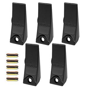 lot 1756 image: 6737325 Bucket Teeth with 6737326 Flex Pins 5-Pack, Compatible with B obcat Style Skid Steer, Mini Excavator, Heavy Duty Bucket Teeth Replacement, Wear-Resistance and Long-Lasting
