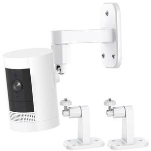 lot 2148 image: 2Pack Ring Camera Wall Mount,Compatible with Ring Outdoor Cam PlusStick Up Cam BatteryPlug-inProIndoor Cam(1st Gen),360 Degree Adjustable No Drilling Mount for Ring Outdoor Indoor Cameras,White