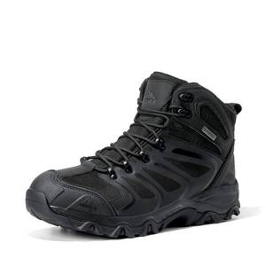 lot 2171 image: NORTIV 8 Mens Ankle High Waterproof Hiking Boots Outdoor Lightweight Shoes Trekking Trails Armadillo,Size 9,All Black,160448_M