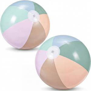 lot 2172 image: MiniInflat 2 Pcs Inflatable Beach Balls 16 Inch Pastel PVC Large Beach Balls Blow up Pool Water Game Toy for Kid Adult Birthday Luau Summer Decor Pool Party Favors(Morandi)