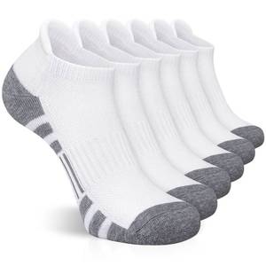 lot 2173 image: Felicigeely Ankle Athletic Running Socks Low Cut Sports Socks Breathable Cushioned Tab Socks for Men Women 5 Pairs