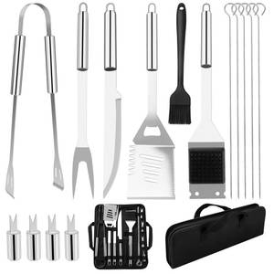 lot 2177 image: Grill Utensils Set,15 Pcs Stainless Steel BBQ Accessories Set, Portable Professional Grill Tool, Perfect Grill Kit Gift for Outdoor with Bag