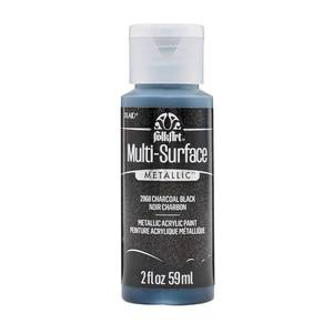lot 2188 image: FolkArt multisurface metallic paint, 2 oz, Charcoal Black