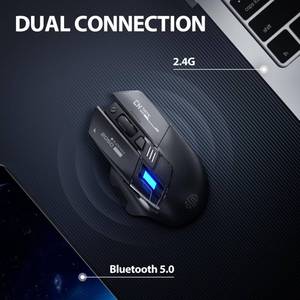 lot 2211 image: INPHIC A9 Explorer Wireless Mouse for Laptop, 2.4GBluetooth 5.0, RGB Lighting, 2400 DPI, Visible Battery, Type-C Charging