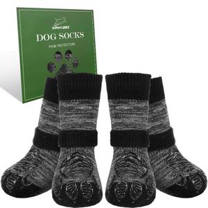 lot 4087 image: EXPAWLORER Dog Socks to Prevent Licking Paws with Grippers for Hardwood Floors Anti Slip, Traction Control Dog Shoes Booties Boots & Paw Protectors for Small Medium Large Senior Dogs Cold Winter XL