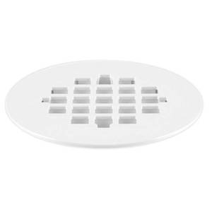 lot 4088 image: Oatey 4-14 in. Carded White Plastic Snap-Tite Strainer