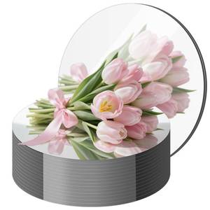 lot 4099 image: 20PCS Round Mirrors for Centerpieces, Circle Mirror Centerpieces for Tables, Acrylic Mirror Tiles for Wall Table Wedding Centerpieces Mirror Plates for Candle Christmas Decorations DIY Craft (8inch)