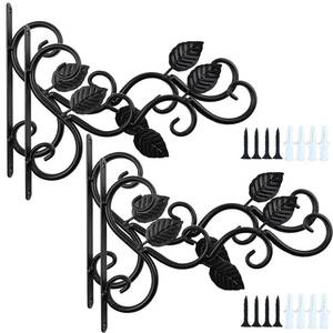 lot 4107 image: NSBELL 4PCS Plants Hangers Outdoor Indoor Decor, Wall Hooks for Hanging Plant Bracket, Plant Hooks for Bird Feeder, Wind Chime, Lights, Lanterns (Black-4PCS)