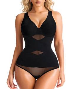 lot 4113 image: Nebility Shapewear Bodysuits for Women Tummy Control Body Shaper Faja V Neck Body Suits (Black,Large)