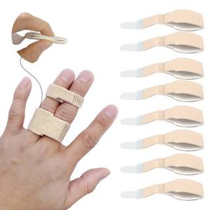 lot 4115 image: Jrery-KEY Finger Buddy Straps 8 Pack - Buddy Tape Finger Straps with Padding for Injured Finger Relief and Support - Ideal for Pinky, Ring, Middle, and Index Fingers - Comfortable and Easy to Use