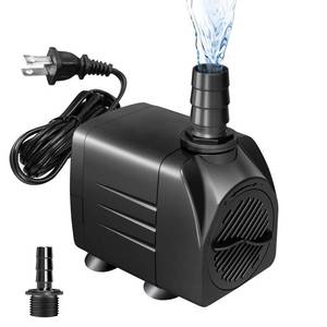 lot 4135 image: 160GPH (570LH) Submersible Pump 10W, Ultra-Quiet Water Fountain Pump with Adjustable Flow, 3.3ft High Lift & 3.9ft Power Cord, Includes 3 Nozzles for Aquarium, Pond, Hydroponics, Statuary