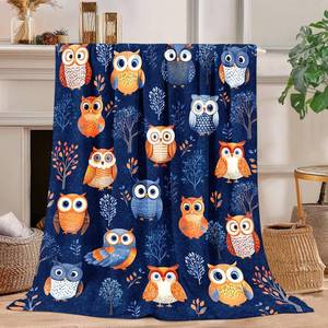 lot 4167 image: Cute owl Blanket owl Decor Cozy Animal Throw Super Soft Plush Flannel Fleece Blanket Gift for Kids Adults Men Women Ultra Warm & Lightweight Flannel, 50X40