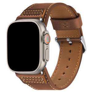 lot 4172 image: Wristitani Leather Bands Compatible With Apple Watch Band Ultra 321, 49mm 46mm 45mm 44mm 42mm For Men, Top Genuine Leather Replacement Vintage Strap for iWatch SE321 Series 11 10 9 8 7 6 5 4 3