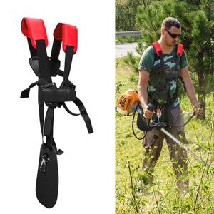 lot 6270 image: SUNMON Trimmer Shoulder Strap - Mower Trimmer Harness Strap Double Shoulder with Durable Nylon Belt Adjuestable for Brush Cutter or Gardenning for STIHL FS, KM Series String Trimmer (Dark Red)