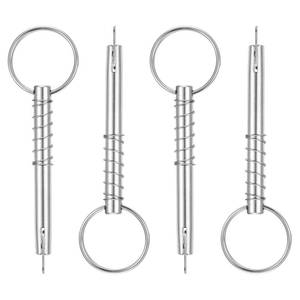 lot 6274 image: uxcell Quick Release Pin, 4Pcs Diameter 516(8mm), Effective Length 2(53mm), Full 316 Stainless Steel Bimini Top Pin with Drop Cam and Spring for Boat Bimini Top Deck Hinge (Silver)