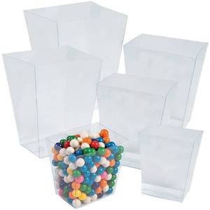 lot 6279 image: Fun Express Candy Dish Set - 6 Clear Plastic Bowls for Candy Buffet in 3 Sizes  Disposable Serving Dishes for Parties, Weddings & Catering Supplies  Heavy Duty Containers for Office Desk Display