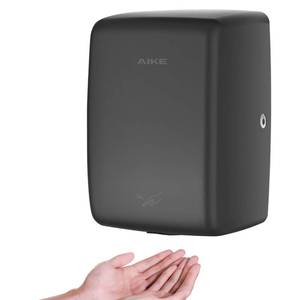 lot 9803 image: AIKE UL Approved Compact Jet Hand Dryer Hard-Wired Friendly, 1350W 120V Matte Black Model AK2803D