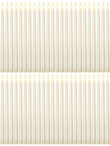lot 9816 image: Funtery 48 Pcs Flameless LED Taper Candles Battery Operated Candles Bulk Realistic LED Candlesticks Flickering for Wedding Church Graduation Party Home Decor(Ivory,Classic Style)
