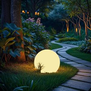 lot 9825 image: shumi 8-inch Solar Globe Lights Outdoor Waterproof, LED Solar Ball Light Outdoor 16 RGB Colors 4 Modes with Remote Control, Solar Shpere Lamp Orb Light for Outside Garden Yard Bar Party Pool