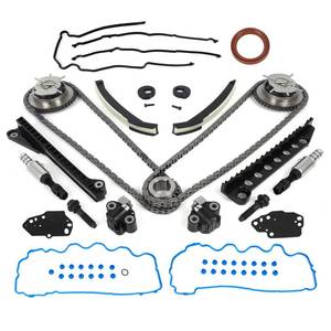 lot 11196 image: WANGSHENG 5.4 Timing Chain Kit with Cam Phaser & Valve Cover Gasket, For 2004-2011 Ford F-150 F-250 F-350 Super Duty Expedition, for 2005-2010 Lincoln Navigator, 5.4L 3V Triton 24 Valve Engine