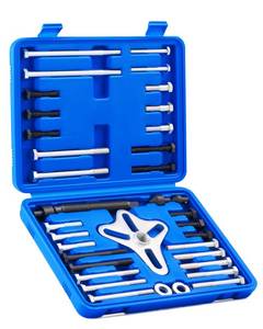 lot 11210 image: Orion Motor Tech Harmonic Balancer Puller Kit, Power Steering Pulley Puller Installer Tool Set, Automotive Steering Wheel Puller Tool Kit, Flange Type Gear and Crank Puller Set