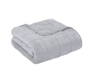 lot 11214 image: WAIBIO Weighted Blanket for Adults, Comfortable and Soft Throw Weighted Blanket with Premium Glass Beads for All Season 10 lbs 48x72, Light Grey