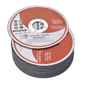 lot 11219 image: Cut Off Wheels 100 Pack 4-12 x 125 x 78 Inch Metal and Stainless Steel Cutting Discs for Angle Grinders