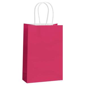 lot 11229 image: REMTAP Gift Paper Bags 5.9�3.2�8.2 50Pcs Kraft Bags with Handles Bulk Gift Bags for Wedding Party Craft Retail Packaging, Shopping Bag, Party Favor, Retail Bag (Pink-S-50pcs, 5.9�3.2�8.2)