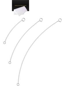 lot 12256 image: VANBARIS 925 Sterling Silver Necklace Extender Sterling Silver Necklace Chain Extenders for Women Chain Bracelet Anklet Jewelry Extension for Necklaces, 3 Piece Set (2, 4, 6 Inches)