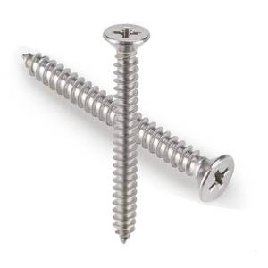 lot 12266 image: 50 PCS #10X3 Stainless Steel Phillips Flat Head Wood Screws,Stainless Steel 18-8 A2(304) Screw,Home Screw Kit by QISHENG