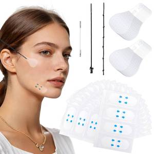 lot 12299 image: Gsbnjuy 156 pcs Instant Facelift Tapes Face Lift Tape Neck Tape lifting Invisible Instantly Lifts for Lifting Sagging Skin Jowls Eyes Double Chin Wrinkles Waterproof
