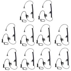 lot 12301 image: Pdflie XL200 2.5 mm Listen Only Ear Piece Acoustic Coil Black Tube Earpiece Radio Receiver Headset Compatible with Harris,HYT,Hytera SM26M1 XL-200 XL 200 Lapel Shoulder Mic(10Pack,Wired) (Used)