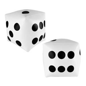 lot 12303 image: Super Z Outlet 13 inch Giant Inflatable Dice Toys for Pool Games, Outdoor Beach Party (Pack of 2)