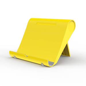 lot 12332 image: HZZADZXW Cell Phone Stand for Desk, Foldable and Adjustable Multi-Angle Holder Dock, Universal Compatibility for Most Phone and Tablet, Portable and Sturdy Design for Office and Home (Yellow)