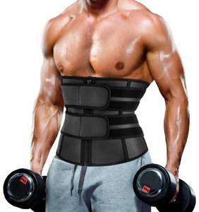 lot 12338 image: MOLUTAN Waist Trainer Trimmer for Men Tummy Control Shapewear Neoprene Sweat Belt Slimming Body Shaper Black