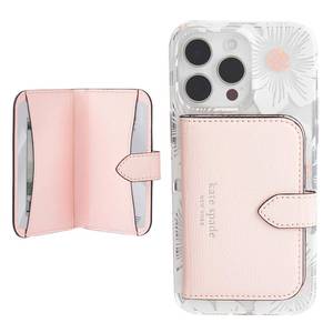 lot 12340 image: kate spade new york Morgan Magnetic Phone WalletCard Holder - Compatible with MagSafe Phones and Cases - Chalk Pink (Small Damage)