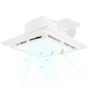 lot 13868 image: Bathroom Exhaust Fan with LED Light 145 CFM, 11.8 Panel, 1.0 Sone Low Noise��Cutout Size 10 x10��Duct 4 Inch Quiet Bath Ceiling Vent Fan Combo with 6500K 1200LM LED, for Bathroom, Laundry, Shower