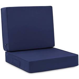 lot 13870 image: Favoyard Deep Seat Patio Cushion Set 24 x 24 Inch Waterproof Outdoor Chair Cushions for Patio Furniture with Fade Resistant and Removable Cover with Handle & Adjustable Straps for Patio, Yard, Garden