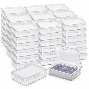 lot 13877 image: APACALI 24 Pack Card Deck Box, Clear Plastic Playing Card Case, 1.2mm Thick Snap-Tight Card Storage Box for Standard Playing Cards, Game Cards and Small Parts, 3.8 x 2.7 x 0.82 in