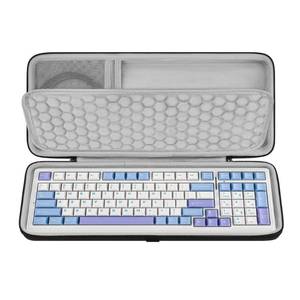 lot 13889 image: GEEKRIA EVA Keyboard Hard Shell Case, Compatible with Aula F99, RedThunder K95, Redragon K686 PRO  K719, Keychron K4 Pro  V5 Max, Corsair Vanguard 96, Travel Carrying Bag (Dark Grey)