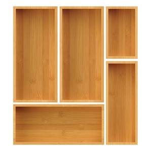 lot 13895 image: Bayting Bamboo Drawer Organizer Set, 5-Piece Storage Trays for Kitchen, Bathroom, Office Desk, Makeup & Junk Drawers,Utensils