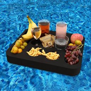 lot 13900 image: RAMIEYOO Floating Drink Holder,Refreshment Table Tray for Pool Beach Party or Hot Tub Float Loung-Versatile & Portable Serving Bar