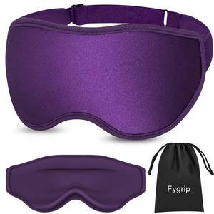 lot 14122 image: Fygrip 3D Eye Mask Sleep Mask for Men & Women, 100% Pressure-Free & Light Block-Out Eye Mask for Sleep with Easy Adjustable Strap, Night Eye Cover for Travel, Purple