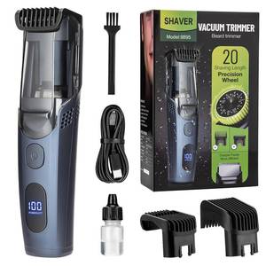 lot 14124 image: Vacuum Beard Trimmer for Men with 20 Length and Styles Adjustable, Built-in Vacuum Trimmer for Mustache, Sideburns, Facial Hair, Rechargeable Mustache Trimmer